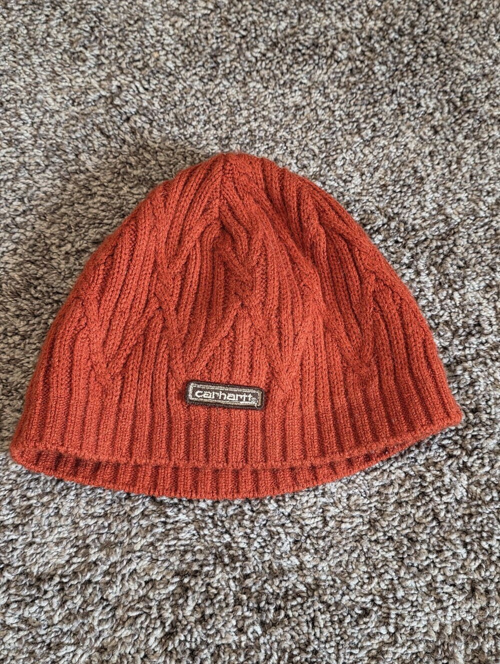 Carhartt Rust Cable Knit Beanie